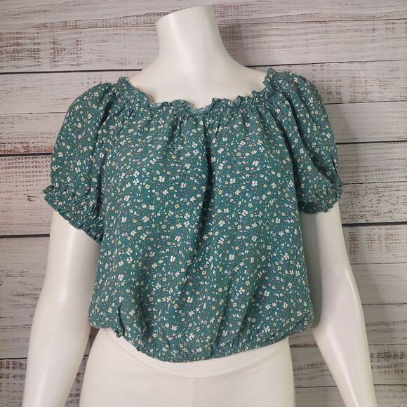 Woman's American Eagle Backless Tie-Back Floral Cropped Top sz Large - Picture 2 of 12